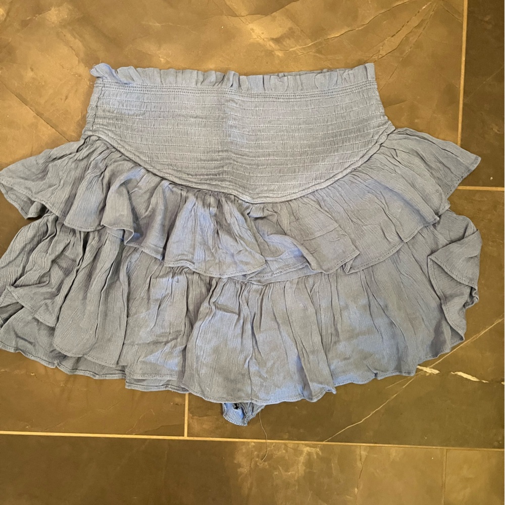 blue Mahina ruffle skirt